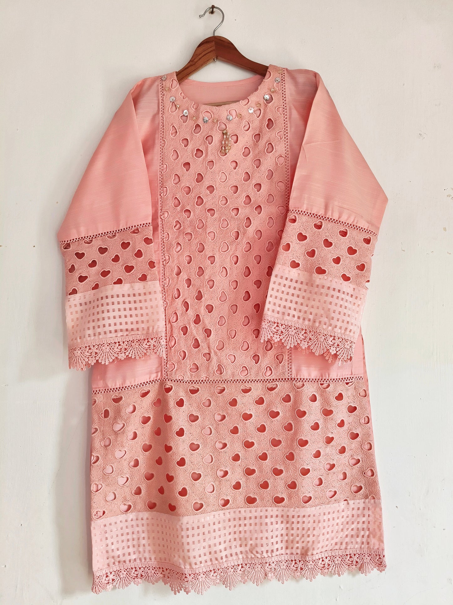 3-Piece Lawn Embroidered Suite soft pink