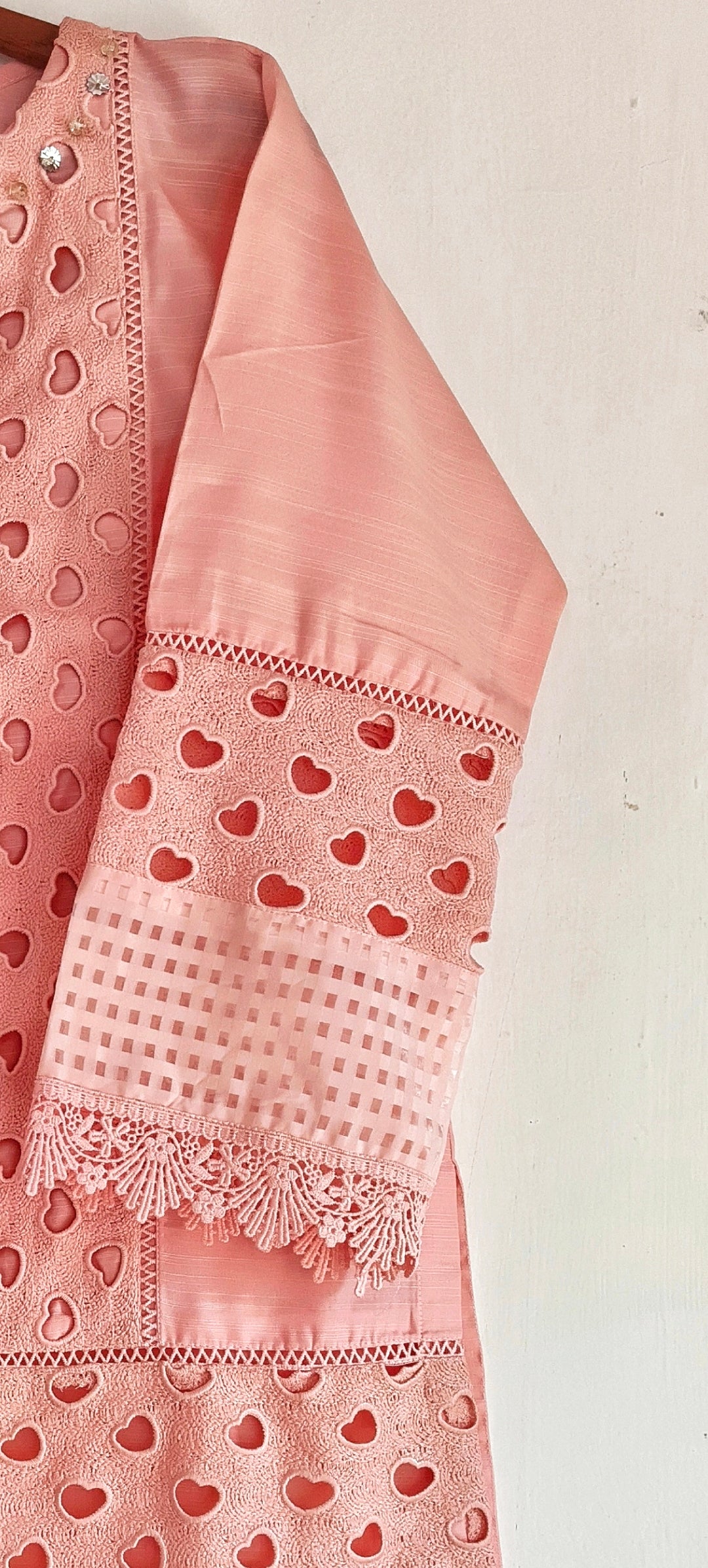 3-Piece Lawn Embroidered Suite soft pink