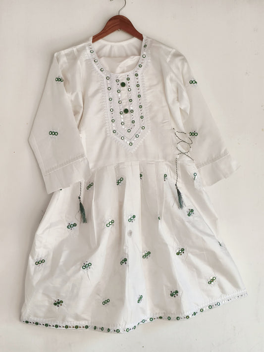 2Piece White Embroidered Lawn Suit