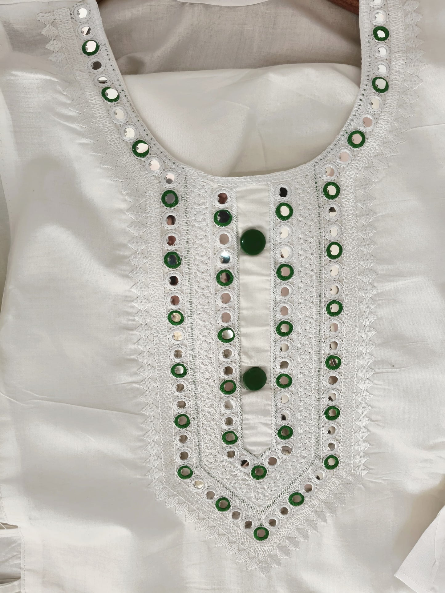 2Piece White Embroidered Lawn Suit