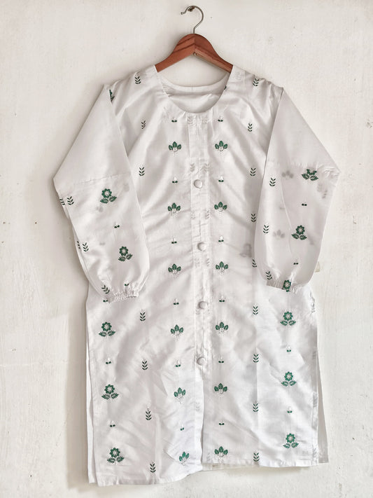 2Piece White Embroidered Lawn Suit